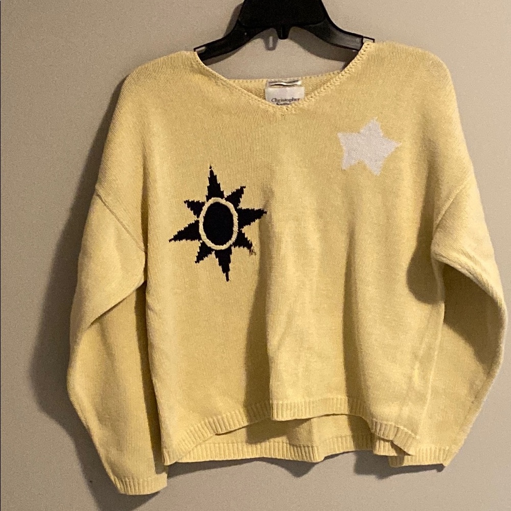 Yellow Sweater with Star Design